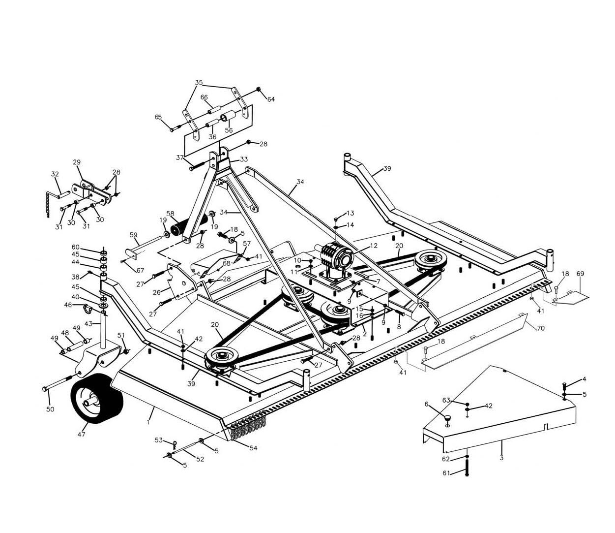 Befco finish 2024 mower parts